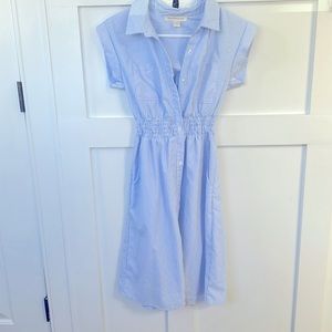 White and Blue Striped Dress